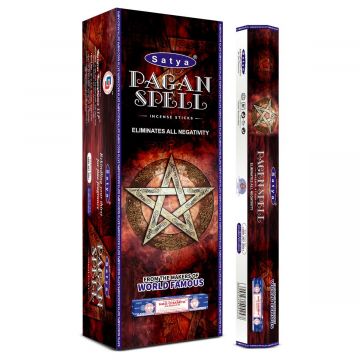 Pagan Spell Incense Sticks, Satya Hex Pack - 6 Boxes x 20 Sticks